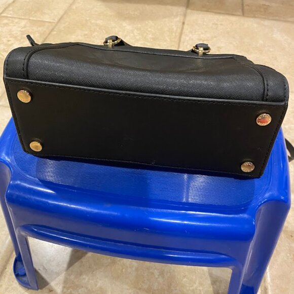 Michael Kors Tina Small Top Zip Saffiano Leather Messenger - Black - Picture 3 of 6